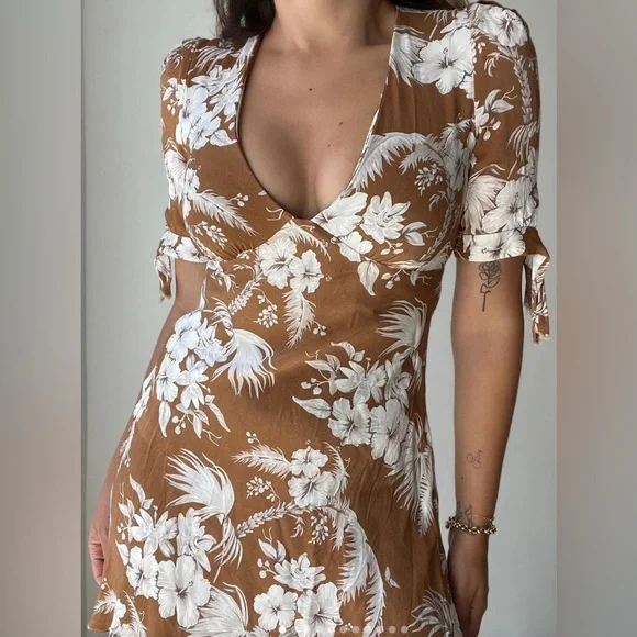 long sleeve white lace mini dress Athena Long Sleeve Lace Mini Dress in White
